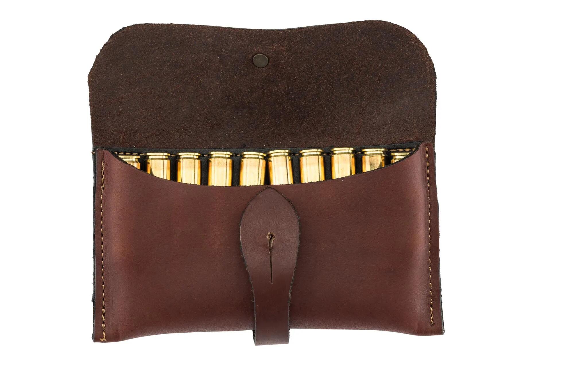 Pochette Sellerie Country Cuir Gras Pour Balles 7 Et 9 MM 2/4