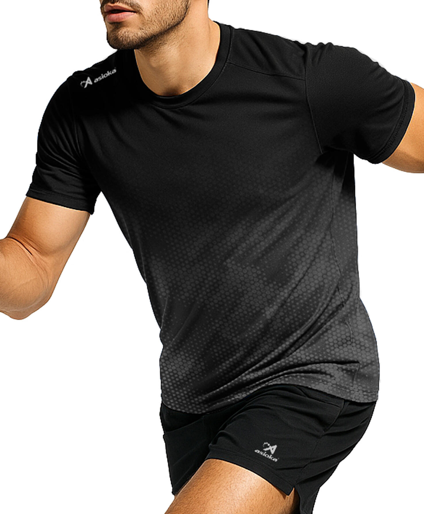 T-shirt de corrida de manga curta para homem ASIOKA CASTELLÓN.Efeito Coolmax. 2/6