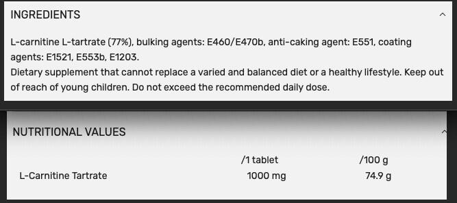 Carnitine en comprimés - Maxi L-Carnitine - 90 Comprimés 3/5