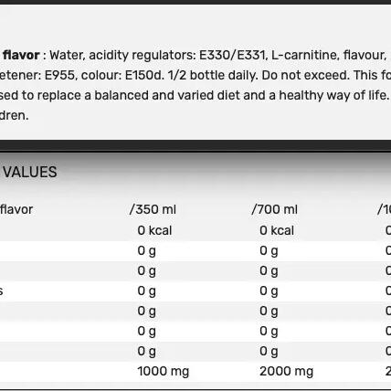 l carnitine calories L-CARNITINE 2000 mg with real juice - Peach Iced Tea - ZERO - 700 ml doctors-best Net Volume:Kit Gray Market Peptides: So