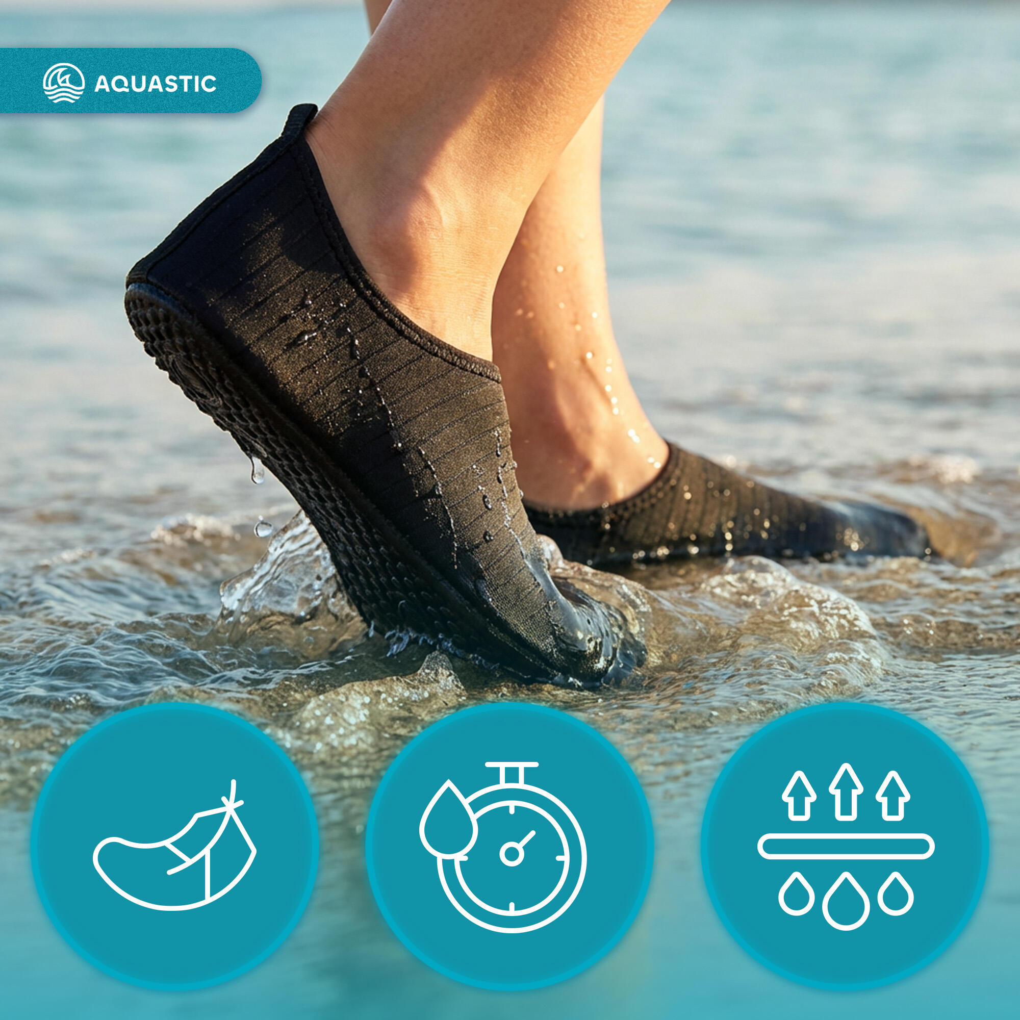 AQUASTIC Zapatos de agua Aqua BS002 5/7