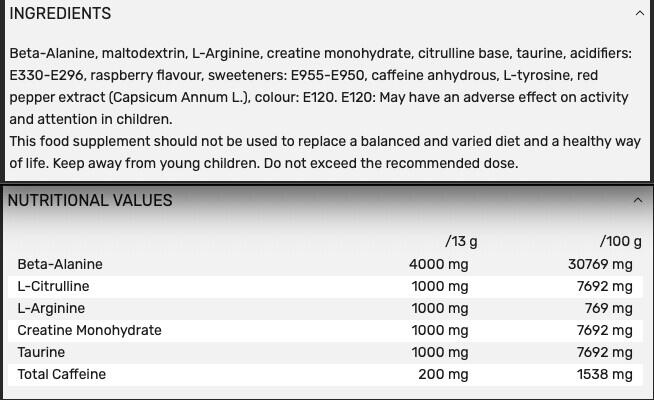 Pre-workout - Pre-workout Overdrive (390g) - Framboos 3/3