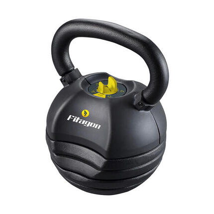 Fitagon verstellbare Kettlebell Flex 4.5-18.1kg (Schwarz)