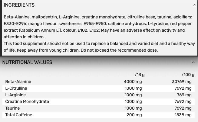 Pre-workout - Pre-workout Overdrive - Mangue 390g 3/3