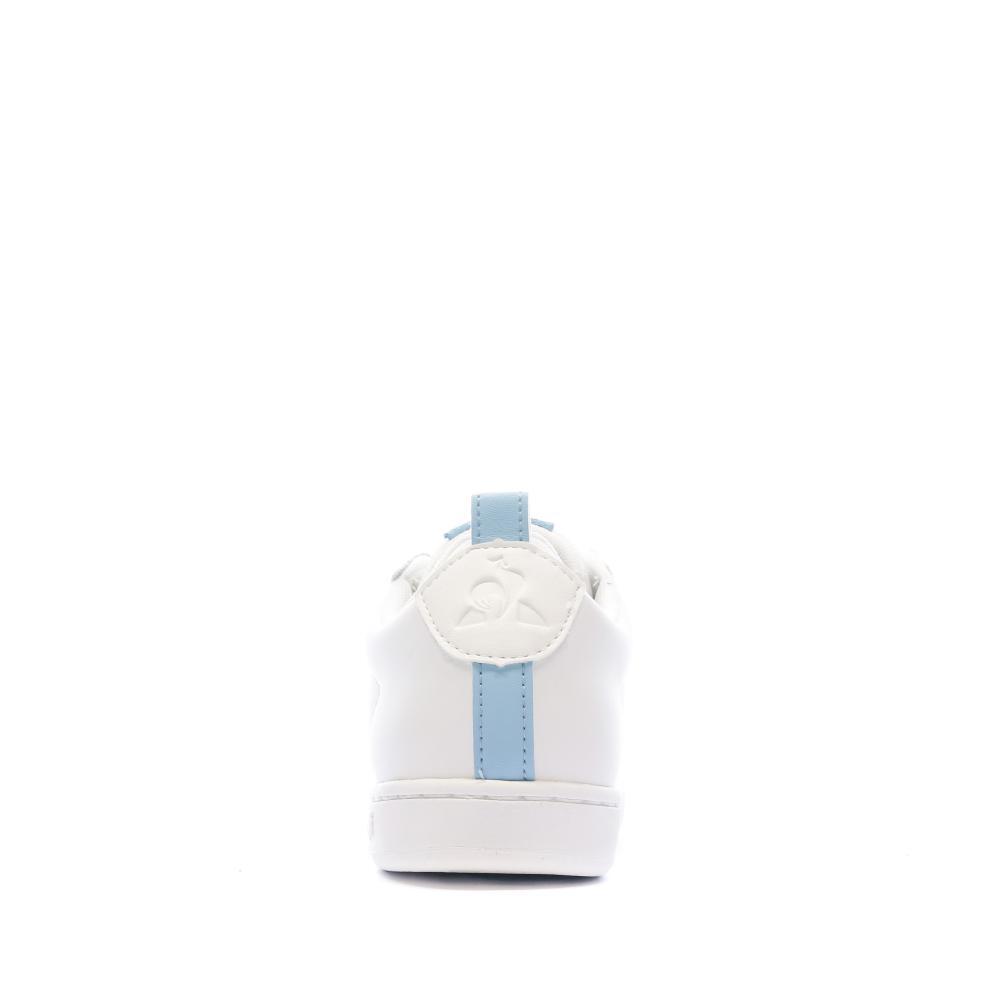 Baskets Blanc/Bleu Femme Le Coq Sportif Court Classic 3/7