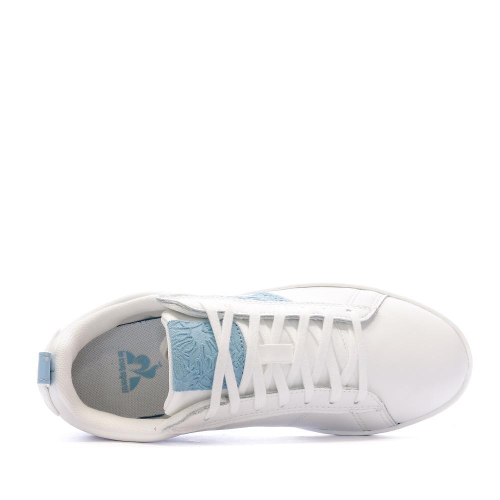 Baskets Blanc/Bleu Femme Le Coq Sportif Court Classic 4/7