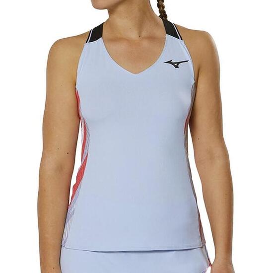 Camiseta de Tirantes de Tenis Mizuno Printed Tech Azul para Mujer