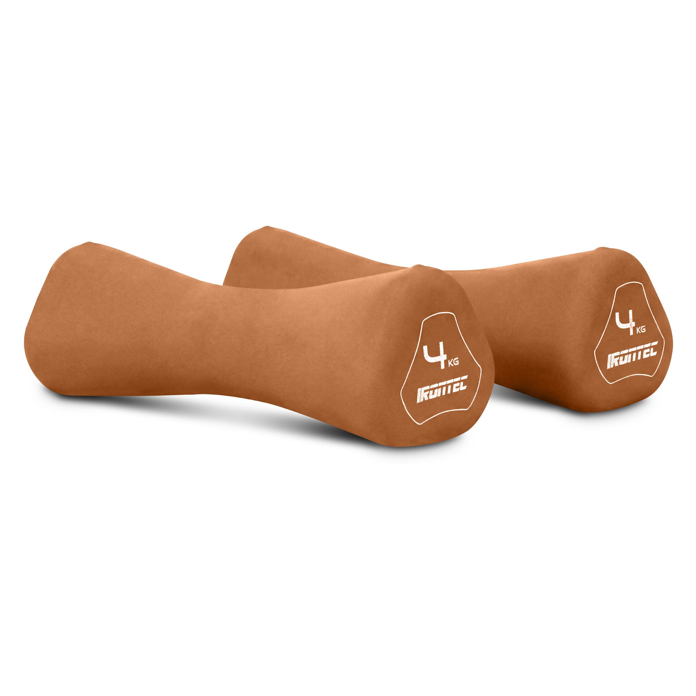 Neoprene Dumbbell 4KG x 2 Chocolate - IRONTEC
