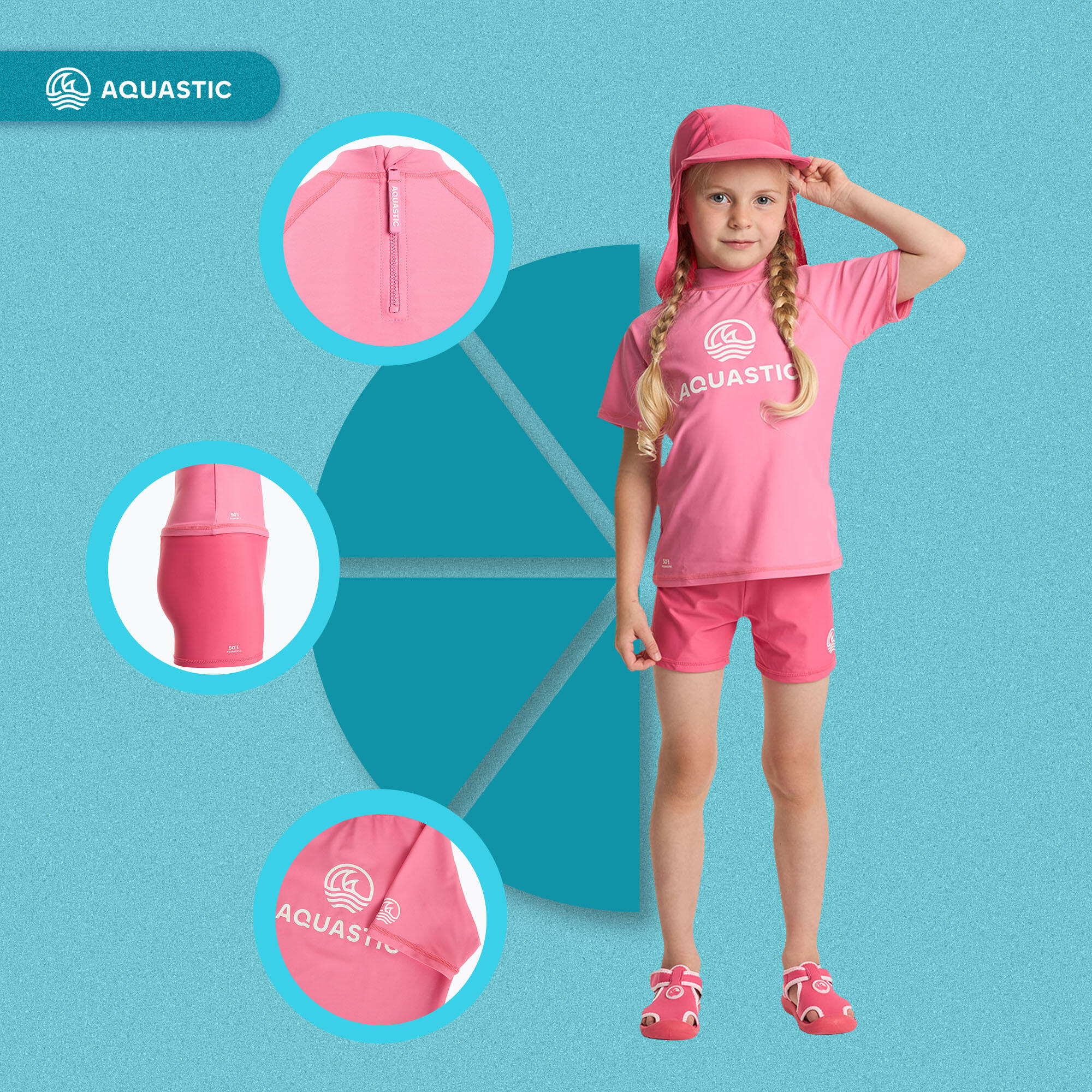 Ensemble de natation pour enfants AQUASTIC UV 50+ UPF Marimo JRG 3/7