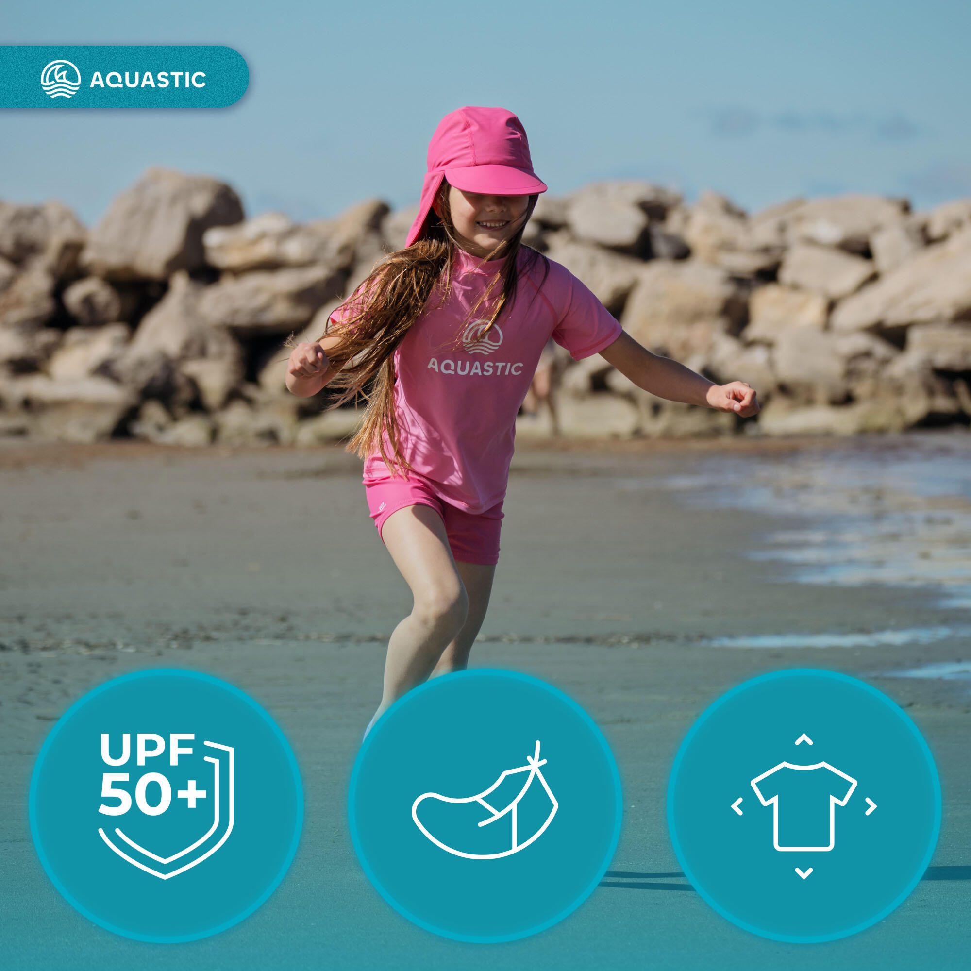 Ensemble de natation pour enfants AQUASTIC UV 50+ UPF Marimo JRG 7/7
