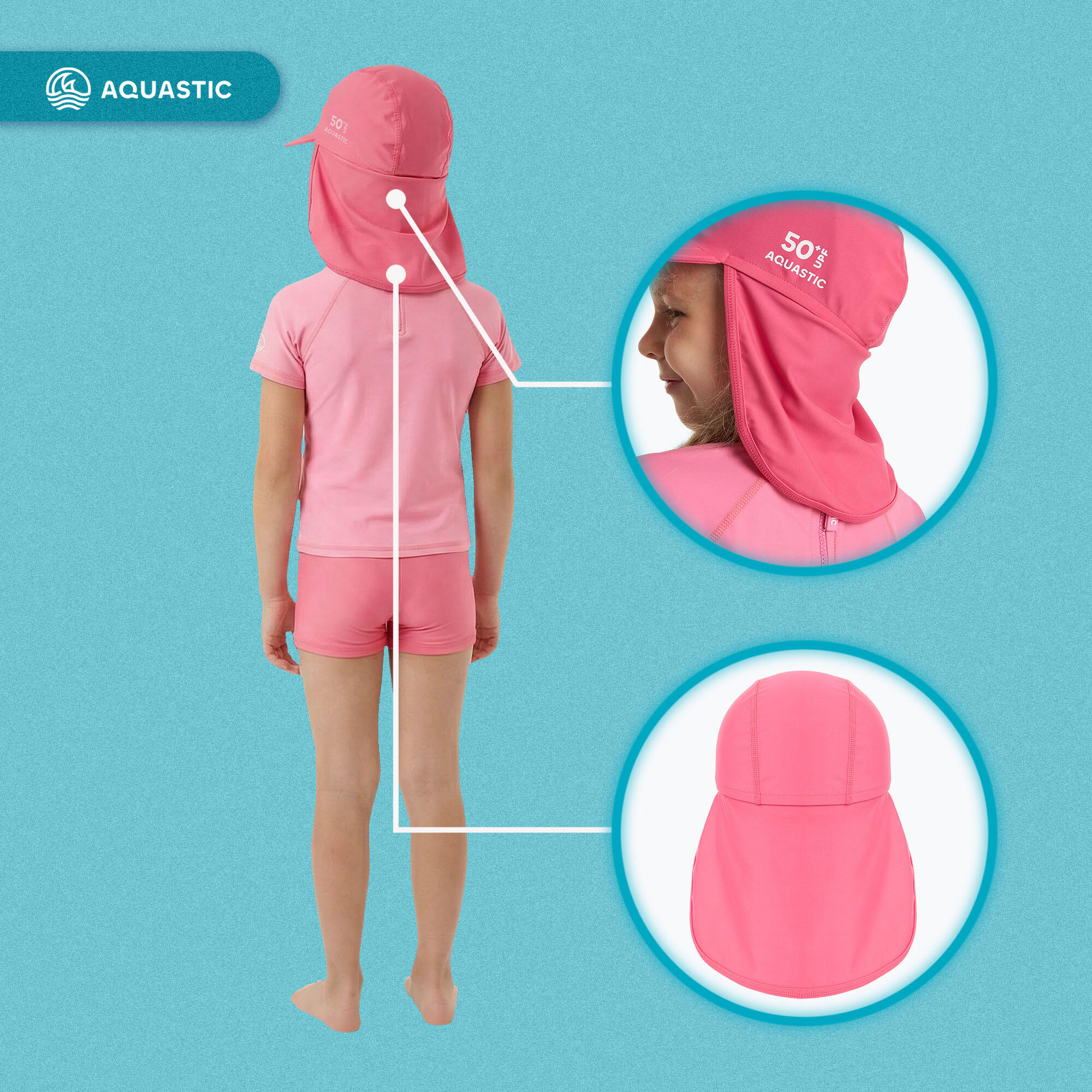 Ensemble de natation pour enfants AQUASTIC UV 50+ UPF Marimo JRG 5/7