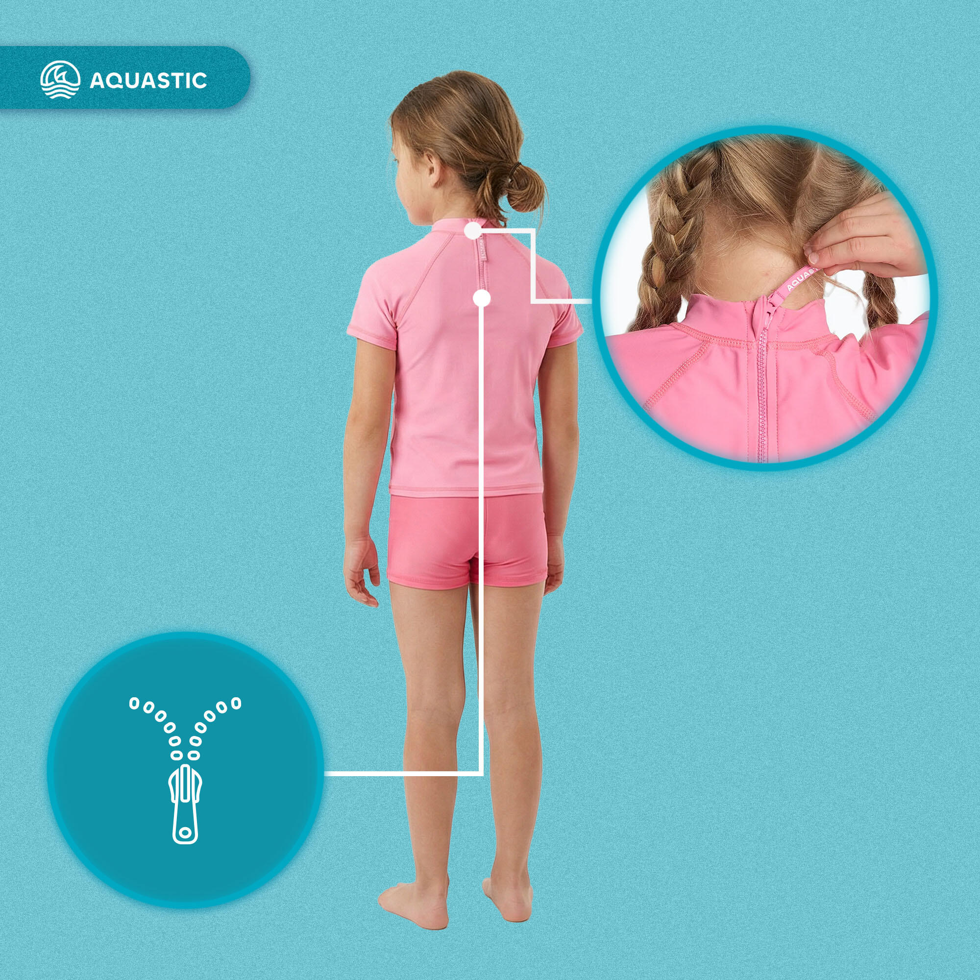 Ensemble de natation pour enfants AQUASTIC UV 50+ UPF Marimo JRG 4/7