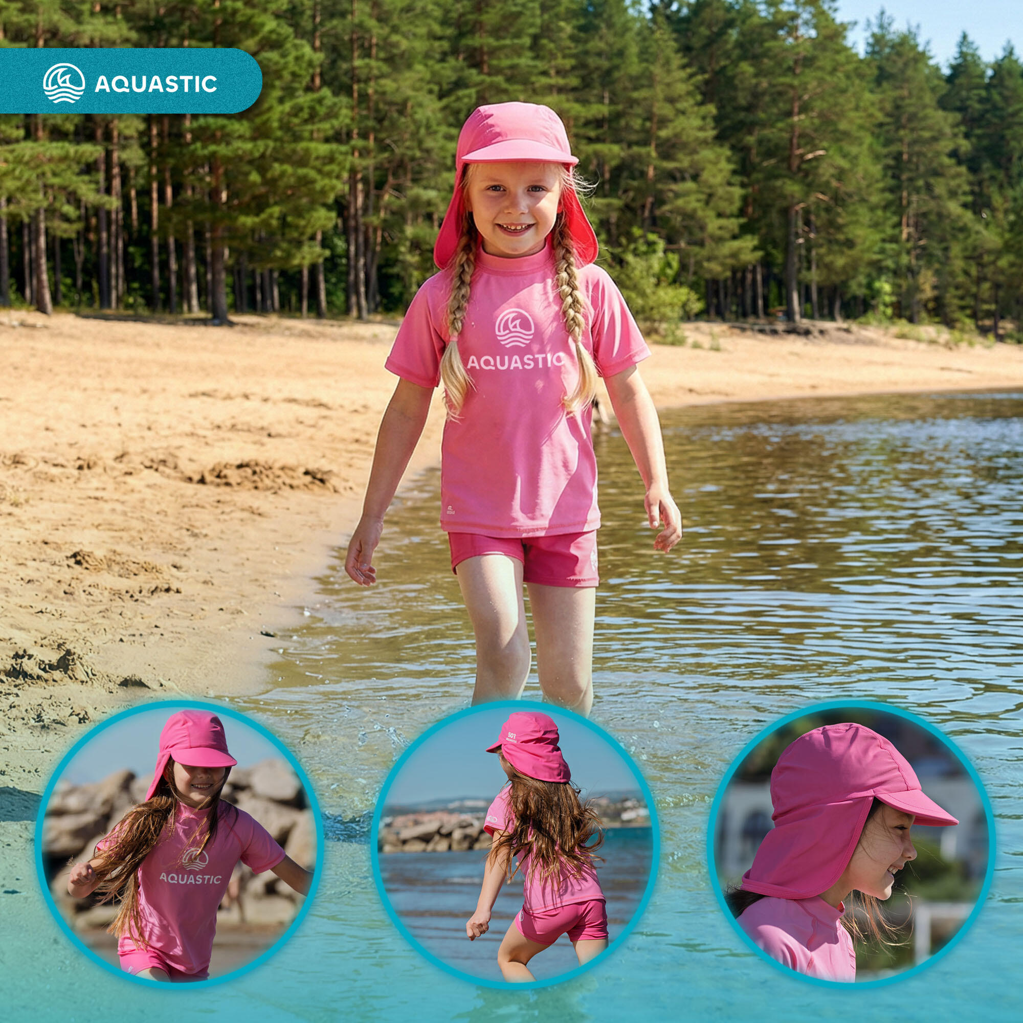Ensemble de natation pour enfants AQUASTIC UV 50+ UPF Marimo JRG 6/7
