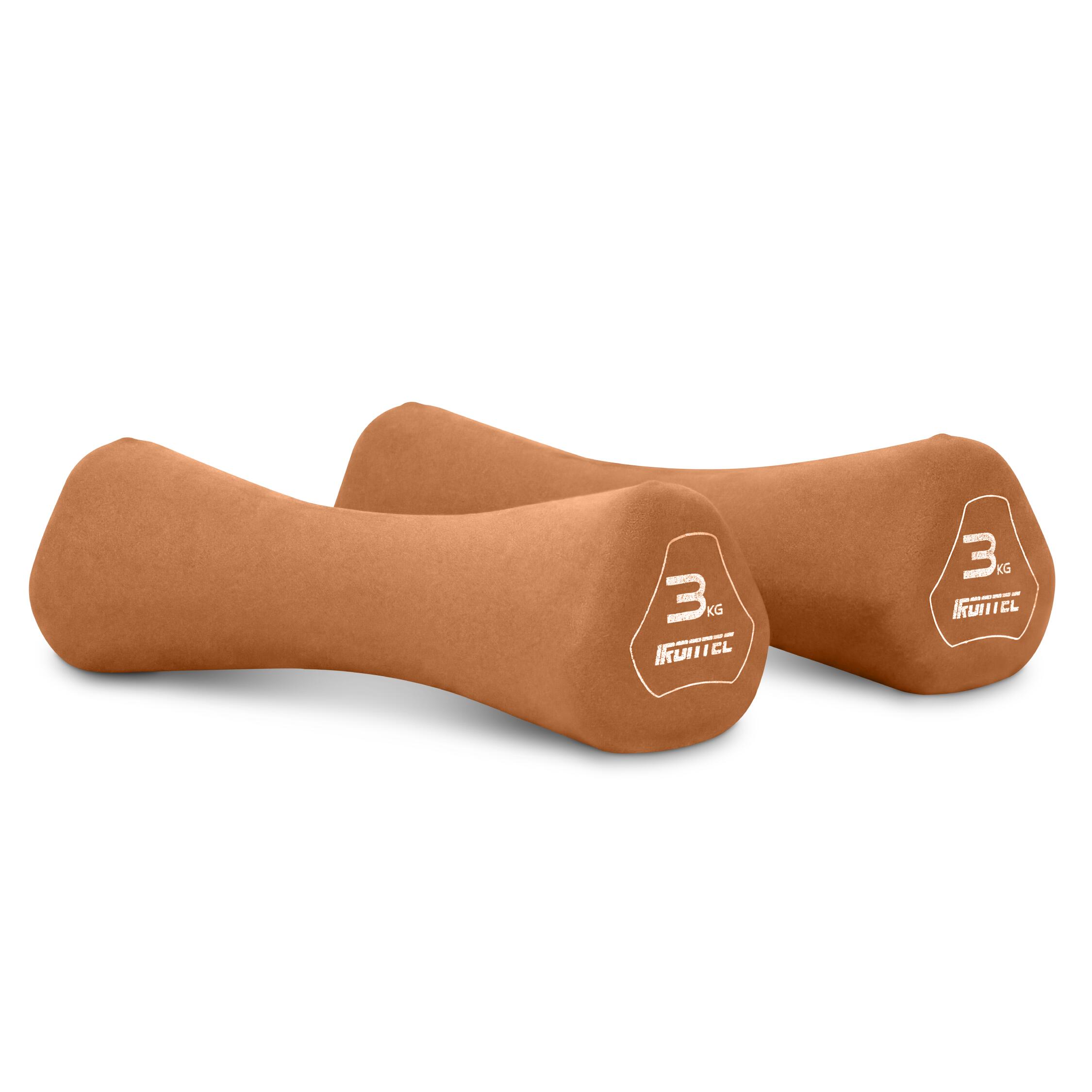 Neoprene Dumbbell 3KG x 2 Chocolate - IRONTEC