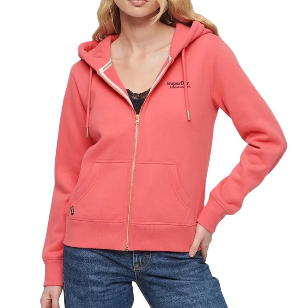 Sudadera con Cremallera Rosa para Mujer Superdry 1/1