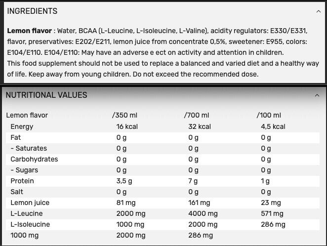 Boissons aux BCAA - BCAA'S 8000 - Citron 3/5