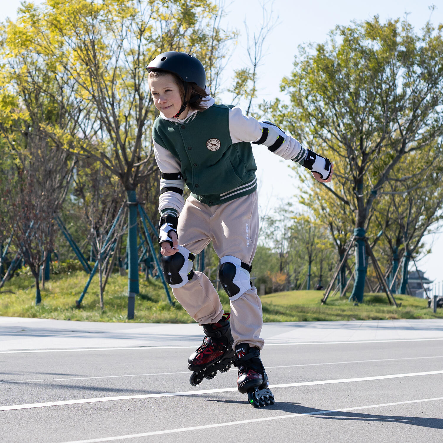 Inline Skates CITYSPORTS LB8 Verstelbaar 35-38 Zwart Lichtwielen 7/7