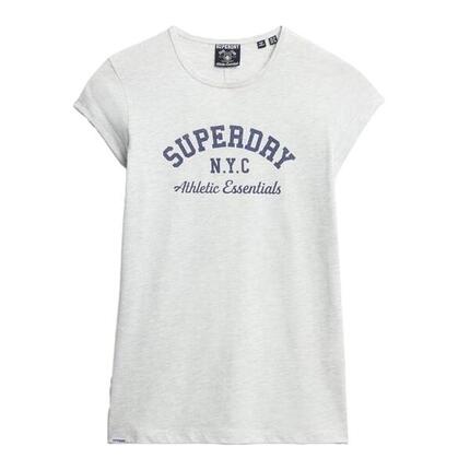 Camiseta Gris Claro Superdry Athletic para Mujer