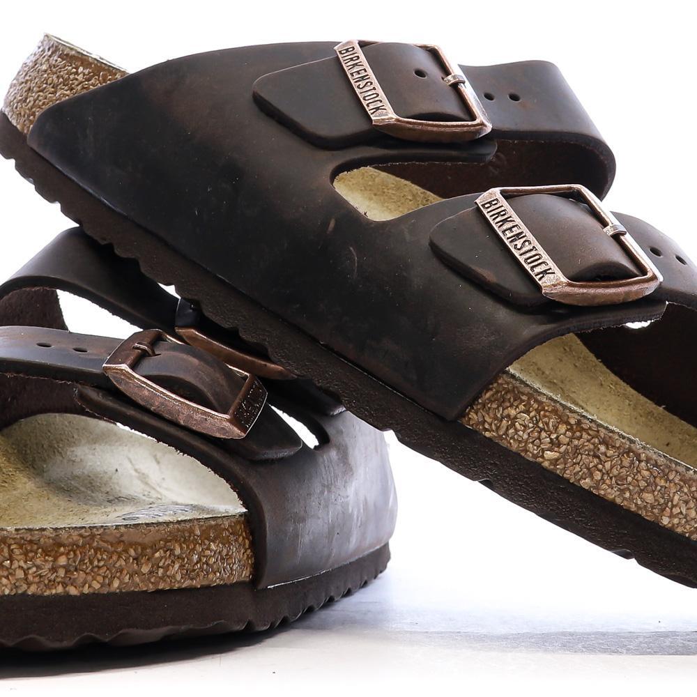 Birkenstock Arizona Sandali Uomo in Pelle Marrone 7/7