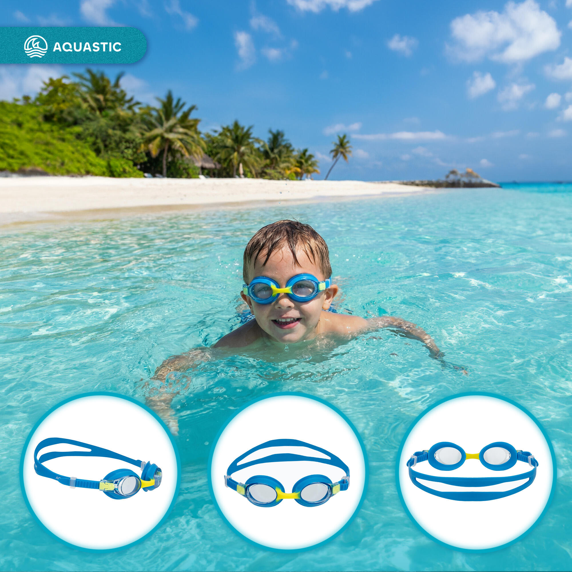 Lunettes de natation enfant AQUASTIC Tunny 3/7
