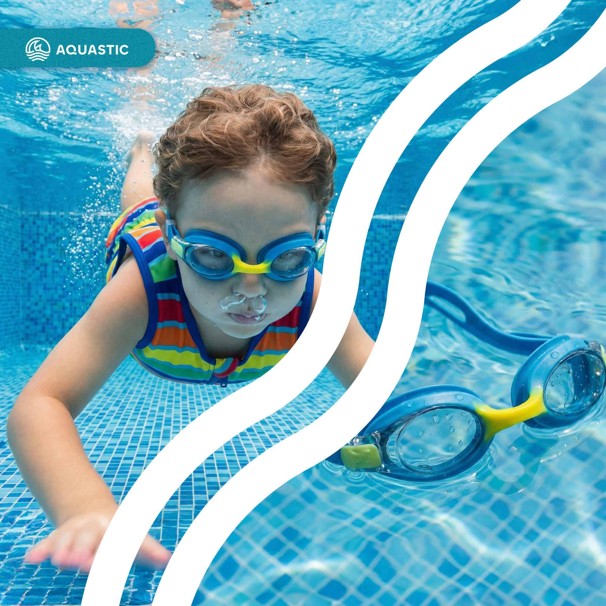 Lunettes de natation enfant AQUASTIC Tunny 7/7