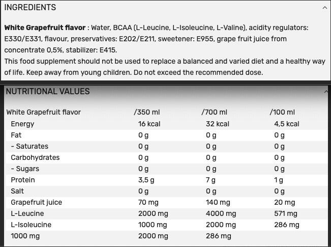 BCAA&amp;#39;S 8000 mg with real juice- White Grapefruit - ZERO CALORIE -(12 ... 3/5