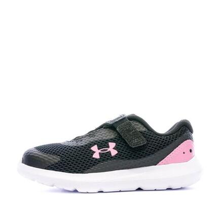 Zapatillas Under Armour Surge 3 Negras y Rosas para Niña