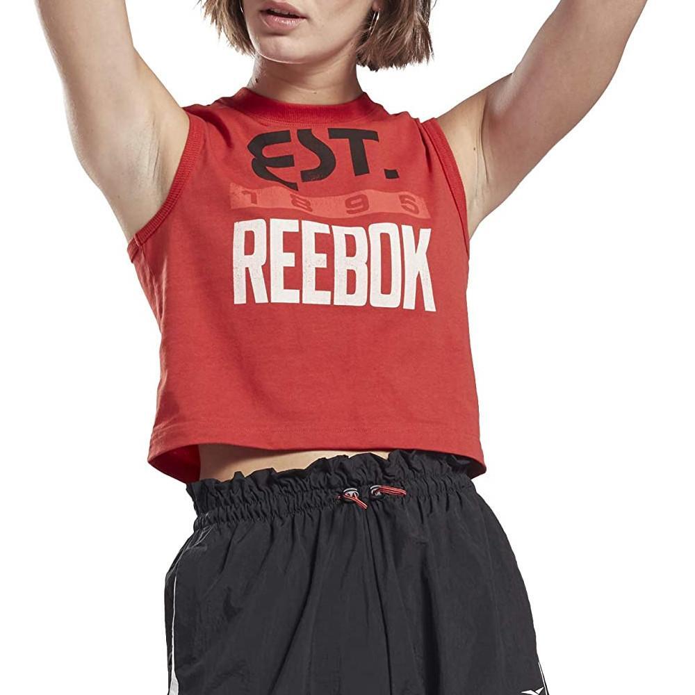 Reebok Women's Red Graphic Vest Top