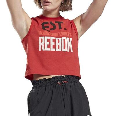 Reebok graphic tank top rood voor dames