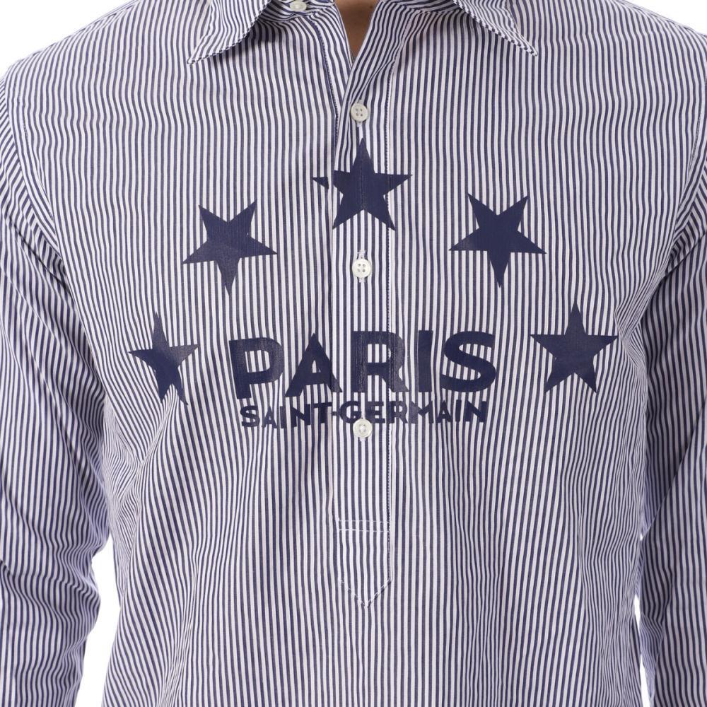 PSG Chemise à Rayures Marine Homme PSG 109 3/3
