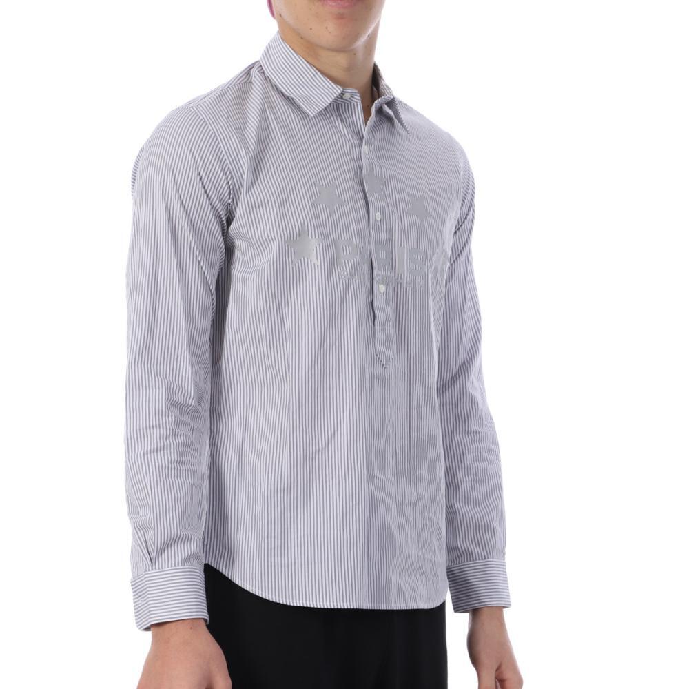 Men's PSG Grey Striped Shirt - Style 109