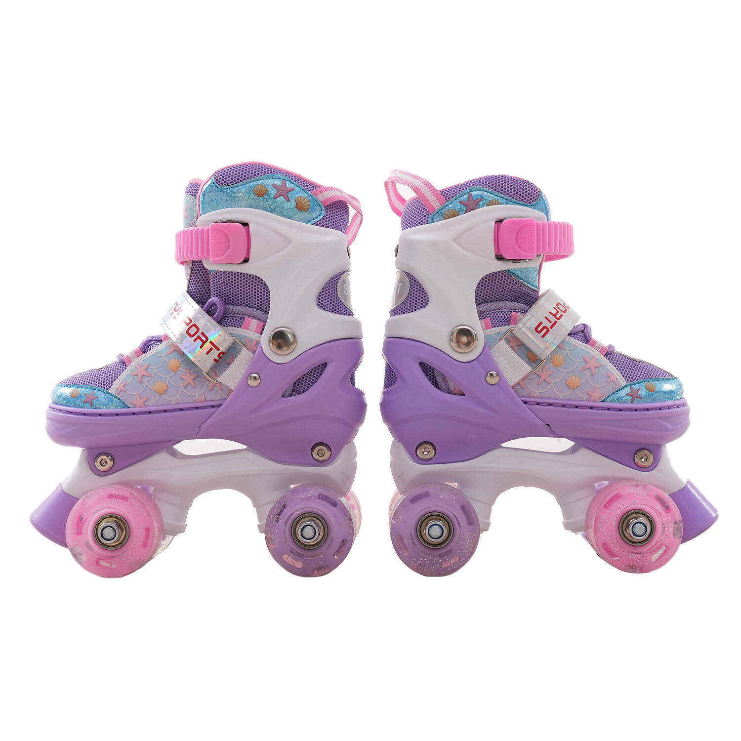 Patins à Roulettes Enfant CITYSPORTS LB5 35-38 Rose Lumineux 7/7