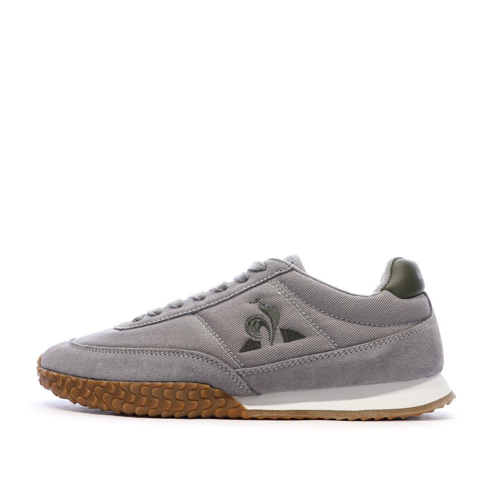 Men's Le Coq Sportif Veloce Grey/Khaki Trainers