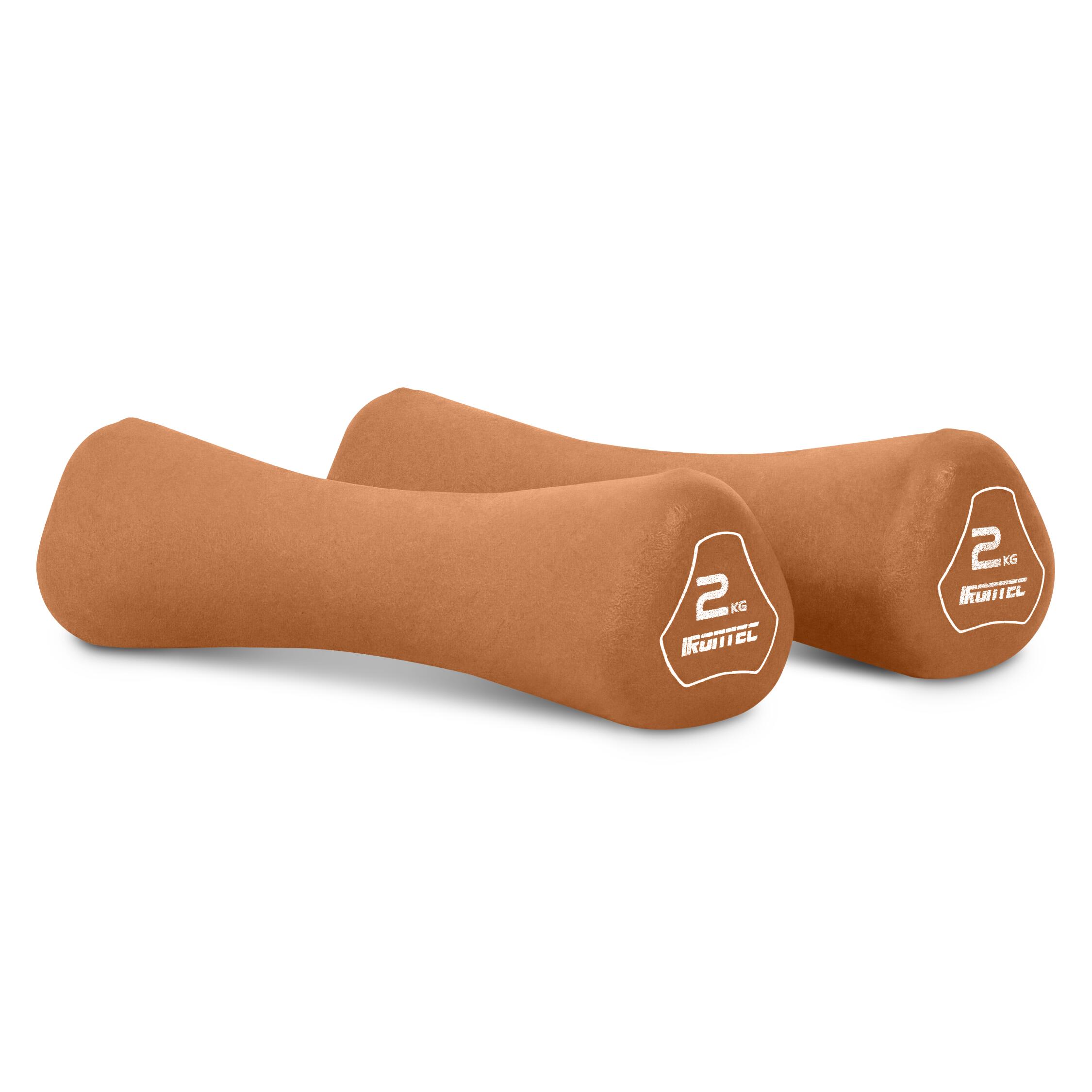 Neoprene Dumbbell 2KG x 2 Chocolate - IRONTEC