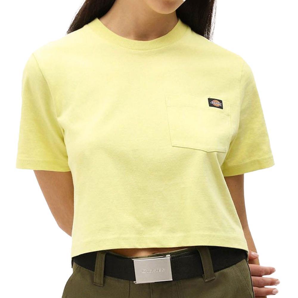 Dickies Women's Porterdale Cropped Green T-Shirt