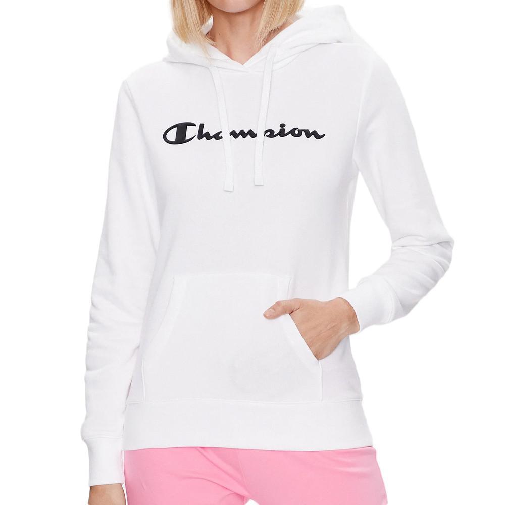 Champion Women's White Hooded Sweatshirt