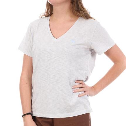 T-shirt col V brodé et flammé femme Superdry
