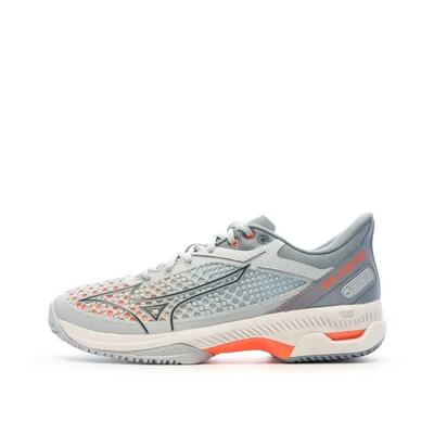 Women's grey mizuno wave exceed tour 5 clay court 61gc2275 04