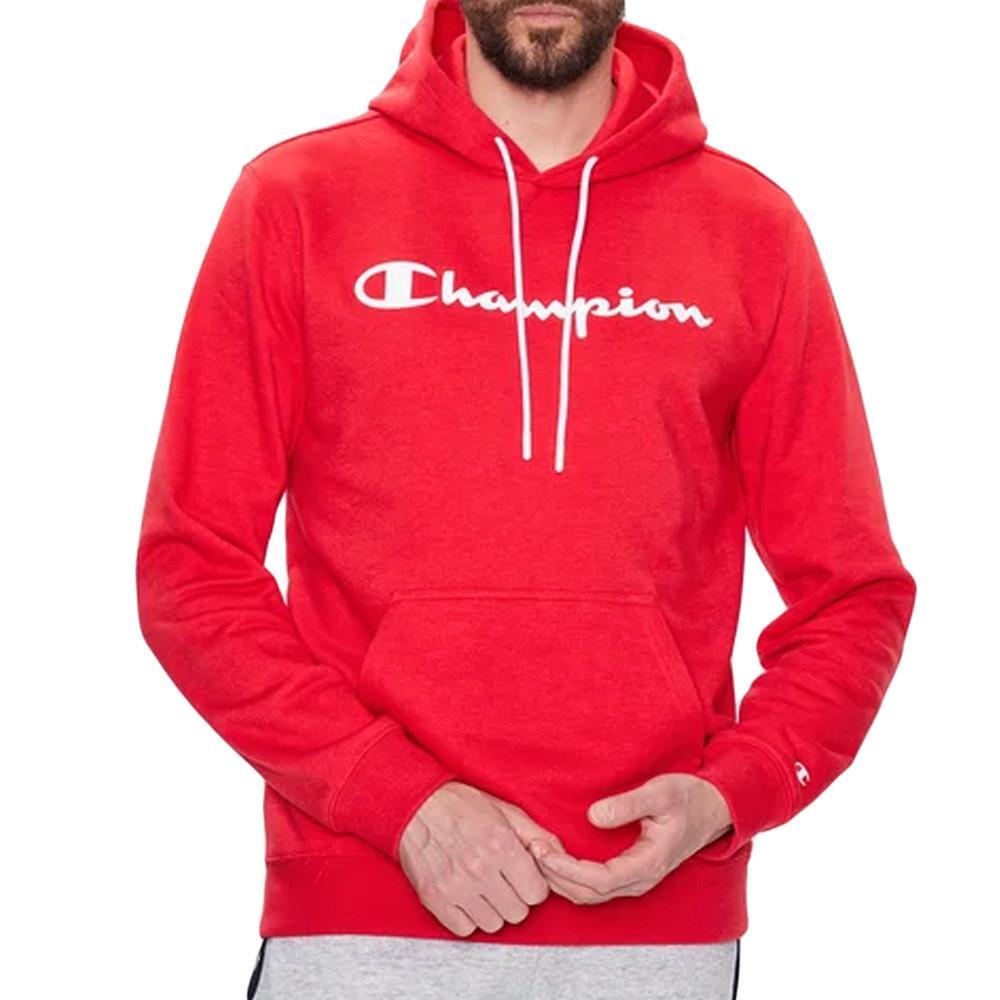 Champion Men's Red Hooded Sweatshirt
