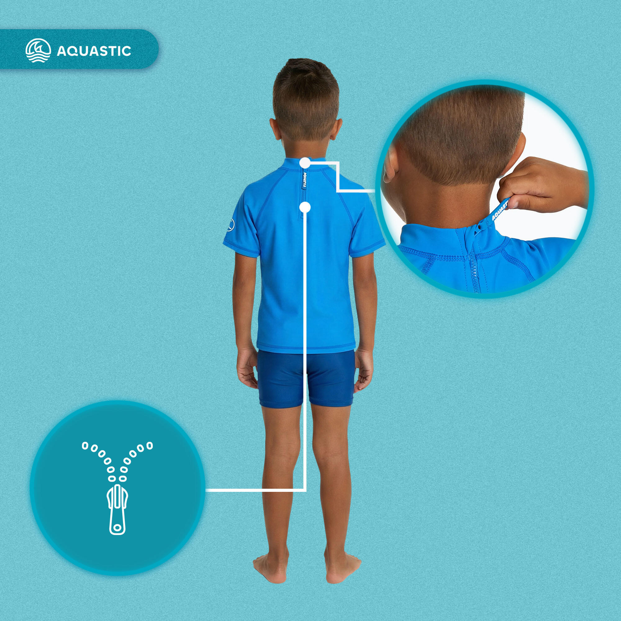 Ensemble de natation pour enfants AQUASTIC UV 50+ UPF Marimo JRB 3/7