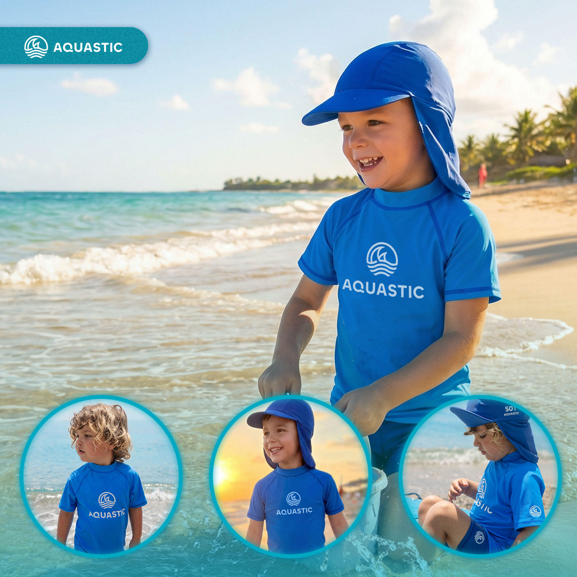 Ensemble de natation pour enfants AQUASTIC UV 50+ UPF Marimo JRB 5/7