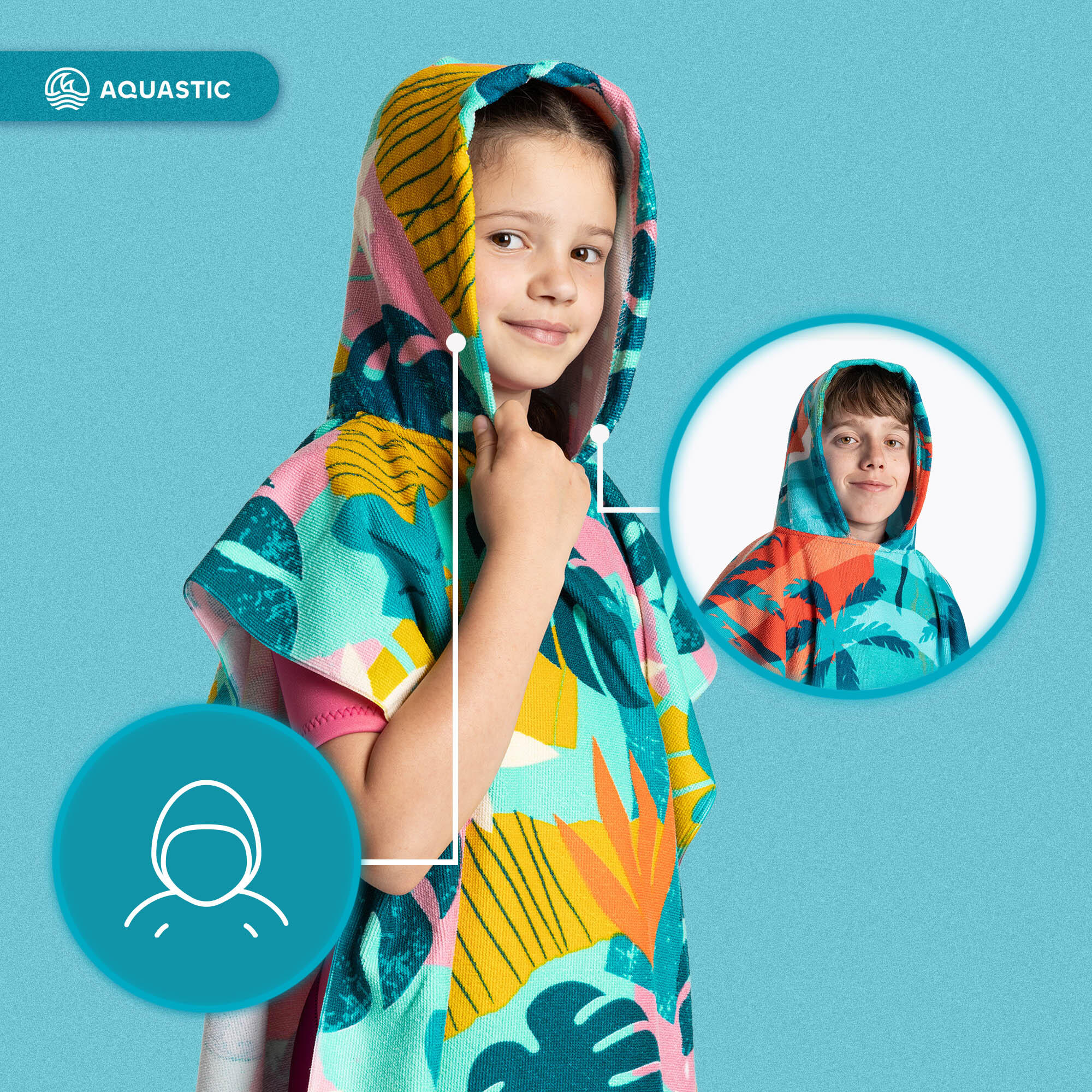 Poncho pour enfants AQUASTIC Sunny JR 5/7