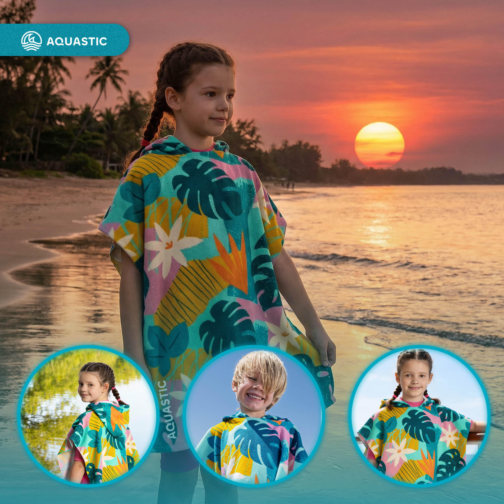 Poncho pour enfants AQUASTIC Sunny JR 4/7