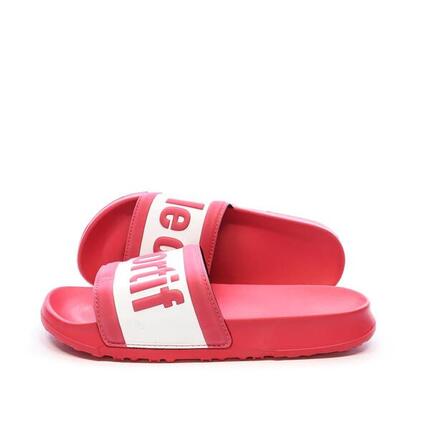 Claquettes Roses/Blanches Femme Le Coq Sportif Slide Wording