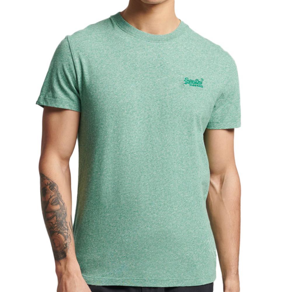 Tricou Superdry Essential Logo din bumbac organic verde