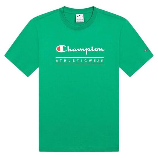 Camiseta Verde de Hombre Champion Cuello Redondo
