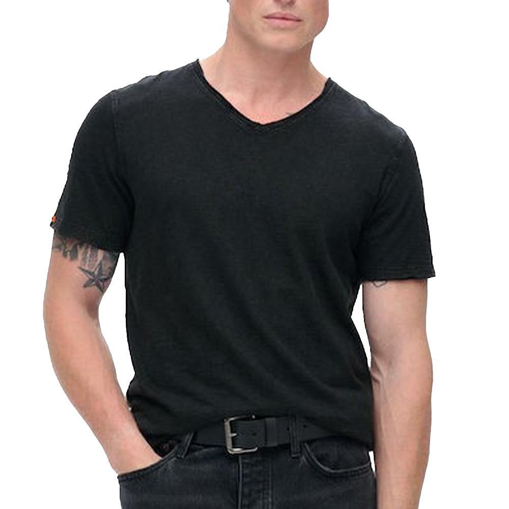 Men's Black Superdry Raw T-Shirt