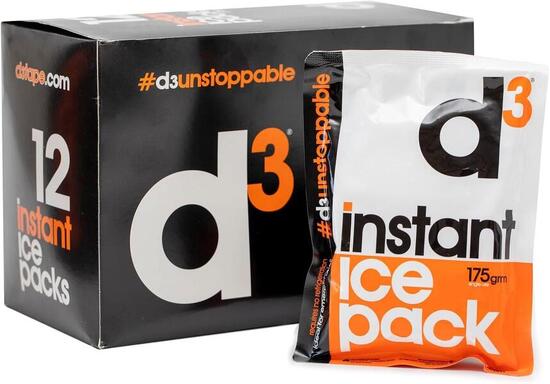 D3 Ghiaccio Istantaneo [12PZ] Impacco Freddo Monouso per Traumi Contusioni Sport