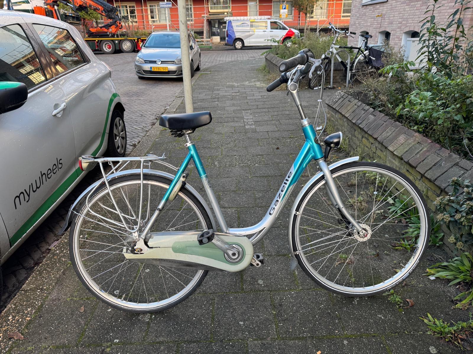 Gazelle stadsfiets, grijs-metallic, tweedehands 4/4