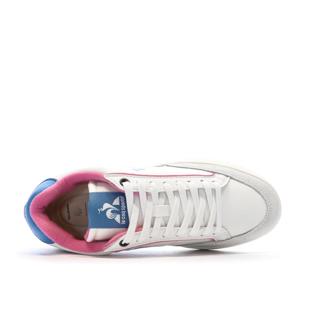 Le Coq Sportif Noah Sneaker Damen - Weiß/Rosa/Blau 4/7